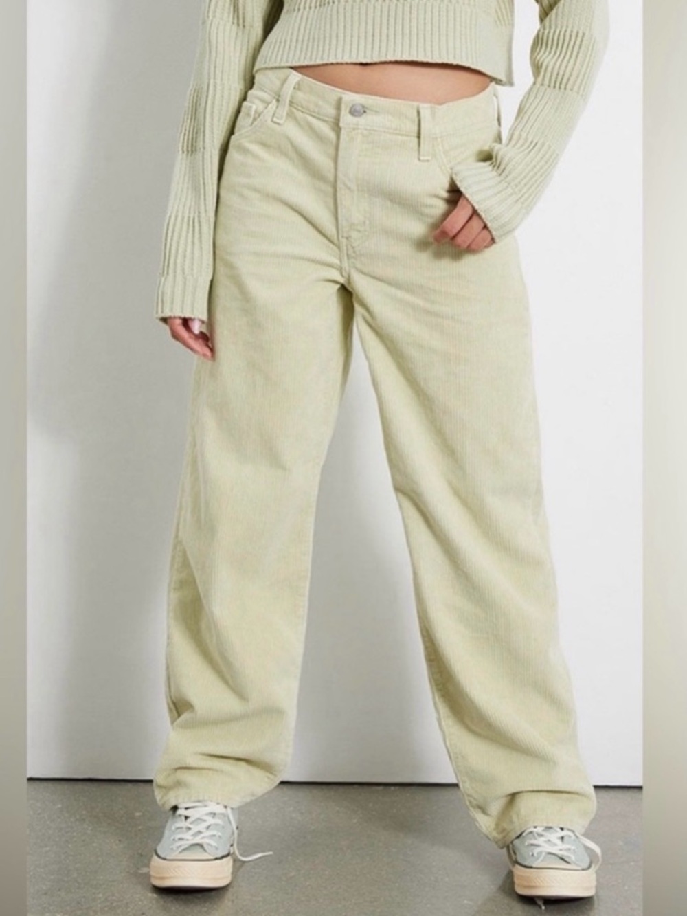 Levi's Green Corduroy Baggy Jeans